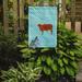 Caroline's Treasures Ankole-Watusi Cow Check 2-Sided Polyester 15 x 11 in. Garden Flag in Blue | 15 H x 11 W in | Wayfair BB7997GF