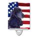 Caroline's Treasures USA American Flag w/ Fox Terrier Ceramic Night Light Ceramic in Red | 6 H x 4 W x 3 D in | Wayfair SS4227CNL