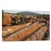 East Urban Home 'Logged Timber from the Tropical Rainforest, Cameroon' Photographic Print, Wood in Brown/Green | 12 H x 18 W x 1.5 D in | Wayfair