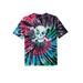 Men's Big & Tall Tie-Dye Graphic Tee by KingSize in Skull Tie Dye (Size 7XL)