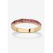 Women's Yellow Gold Plated Simulated Birthstone Eternity Ring by PalmBeach Jewelry in June (Size 6)