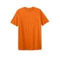 Men's Big & Tall Shrink-Less™ Lightweight Longer-Length Crewneck Pocket T-Shirt by KingSize in Heather Orange (Size 4XL)