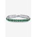 Women's Silver Tone Tennis Bracelet Simulated Birthstones and Crystal, 7" by PalmBeach Jewelry in May