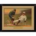 East Urban Home A Close Play at Second Baseball Card - Picture Frame Graphic Art Print on Paper in Green | 1 D in | Wayfair EASN6424 39515791