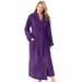 Plus Size Women's Long Terry Robe by Dreams & Co. in Rich Violet (Size 4X)