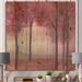East Urban Home Shabby Pink Under the Trees - Shabby Elegance Print on Natural Pine Wood in Brown/Green/Red | 16 H x 16 W x 0.78 D in | Wayfair