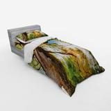 East Urban Home Green/Brown Microfiber Modern & Contemporary Duvet Cover Set Microfiber in Brown/Green | Wayfair A5AB6A7717654ED49582F804567F757E