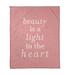 East Urban Home Handwritten Beauty Inspirational Quote Fleece Blanket Fleece/Microfiber in Pink | 60 W in | Wayfair