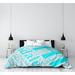 East Urban Home Chicago Illinois Districts Single Reversible Duvet Cover Microfiber in Blue | Twin Duvet Cover | Wayfair