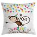 East Urban Home Happy Birthday Indoor/Outdoor Throw Pillow Cover Polyester | 26 H x 26 W x 0.1 D in | Wayfair 2C94CB2ABF524431890551AD289D2D84