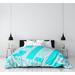 East Urban Home Cleveland Ohio Districts Single Reversible Duvet Cover Microfiber in Blue | King Duvet Cover | Wayfair