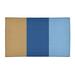 White 24 x 0.25 in Area Rug - East Urban Home Kansas Flatweave Gold/Royal Blue/Powder Blue Rug Chenille | 24 W x 0.25 D in | Wayfair
