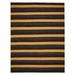 Black/Yellow 48 x 0.2 in Area Rug - Ebern Designs Housel Striped Handwoven Wool/Yellow/Black Area Rug Cotton/Wool | 48 W x 0.2 D in | Wayfair