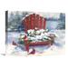 East Urban Home 'Red Chair in Winter' Print on Canvas in Green/Red | 16 H x 20 W x 1.5 D in | Wayfair C5B26F369F6D42BC84255CAF562A774F