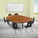 Flash Furniture Goddard 76" Oval Wave Flexible Laminate Activity Table Set w/ 14" Student Stack Chairs Laminate/Metal | 25.25 H in | Wayfair