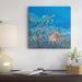 East Urban Home Blue Painting Print on Wrapped Canvas in Blue/Green | 12 H x 12 W x 0.75 D in | Wayfair ESHM9357 34340770