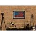 East Urban Home 'US Constitution - American Flag, Wood Boards' Framed Graphic Art Metal in Blue/Red | 24 H x 32 W x 1 D in | Wayfair