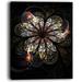Design Art Rounded Glowing Golden Fractal Flower Graphic Art on Wrapped Canvas Canvas | 20 H x 12 W x 1 D in | Wayfair PT11916-12-20