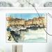 East Urban Home 'City & Ships in Mediterranean City Port' Oil Painting Print on Wrapped Canvas Canvas, Cotton | 12 H x 20 W x 1 D in | Wayfair