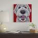 East Urban Home 'Golden Doodle' by Hippie Hound Studios Graphic Art Print on Wrapped Canvas, Cotton in Gray | 12 H x 12 W x 0.75 D in | Wayfair