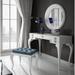 Everly Quinn Kirkwood Bedroom Makeup Vanity Set w/ Mirror Wood in White | 31.5 H x 55 W x 20 D in | Wayfair D720F20BCA714C5FB1F55A1E0D9E7E65