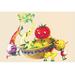 Buyenlarge 'Happy Vegetables in the Bowl' Graphic Art in White | 24 H x 36 W x 1.5 D in | Wayfair 0-587-27603-7C2436