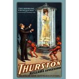 Buyenlarge 'The Whirling Cage: Thurston Kellar's successor' by Strobridge Litho. Vintage Advertisement in Black/Brown | Wayfair 0-587-21625-5C2030