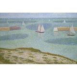 Buyenlarge Port-En-Bessin Entrance to The Harbor by Georges Seurat - Graphic Art Print in White | 24 H x 36 W x 1.5 D in | Wayfair