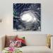 East Urban Home 'Satellite View Of Hurricane Irma Over Puerto Rico & Hispaniola' By Stocktrek Images Graphic Art Print on Wrapped Canvas Canvas | Wayfair