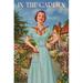 Buyenlarge 'In The Garden 50's RetroDress I' by Sara Pierce Vintage Advertisement in Blue/Green | 30 H x 20 W x 1.5 D in | Wayfair
