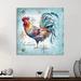 Fleur De Lis Living 'Rooster: Chanticleer' Watercolor Painting Print on Wrapped Canvas Canvas | 12 H x 12 W x 1.5 D in | Wayfair FDLL5409 42171602