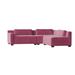 Pink Sectional - My Chic Nest Alisa 108" Wide Right Hand Facing Sofa & Chaise w/ Ottoman Linen//Velvet | 24 H x 108 W x 94 D in | Wayfair