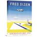 Buyenlarge 'Fred. Olsen Airtransport Ltd. Oslo - Norway by Axel Andersen' Vintage Advertisement Canvas in White | 24" H x 16" W x 1.5" D | Wayfair