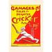Buyenlarge Gamages Rules for Brighter Cricket by Rip - Advertisements Print in White | 36 H x 24 W x 1.5 D in | Wayfair 0-587-31573-3C2436