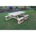 August Grove® Bercht Outdoor Picnic Table Wood in White | 94 W x 74 D in | Wayfair 36368D4C985B49DB983DCC0EC6BB0ADA