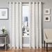 Softline Home Fashions Thorne Cotton Blend Geometric Grommet Single Curtain Panel Cotton Blend in Gray/Brown | 84 H in | Wayfair 924TSK041GTUL84