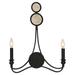 ellahome Joy 2 - Light Dimmable Candle Wall Light Metal in Black | 21 H x 18 W x 9.5 D in | Wayfair SC31_AB