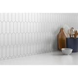 Emser Tile Concept™ 8" x 10" Glass Honeycomb Mosaic Wall & Floor Tile Glass in White | 9.65 H x 8.34 W x 2.362 D in | Wayfair W93CONCWH0810MPK
