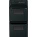 GE Appliances 24" Self-Cleaning Electric Double Wall Oven in Black | 48.62 H x 23.75 W x 23.5 D in | Wayfair JRP28BJBB