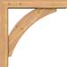 Ekena Millwork Thorton Block Bracket w/Offset Brace Wood in Brown | 30 H x 6 W x 30 D in | Wayfair BKT0604X30X30THR05SWR