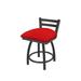 Holland Bar Stool Jackie 18" Tall Metal Vanity Stool Faux Leather/Upholstered/Leather/Metal in Red/Brown | 31 H x 17 W x 17 D in | Wayfair