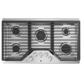 GE Profile™ 36" Gas Cooktop w/ 5 Burners, Stainless Steel in Gray | 5.5 H x 21 W x 36 D in | Wayfair PGP7036SLSS