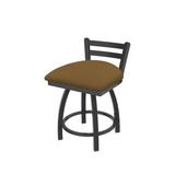 Holland Bar Stool Jackie 18" Tall Metal Vanity Stool Faux Leather/Upholstered/Leather/Metal in Brown | 31 H x 17 W x 17 D in | Wayfair 41118PW012