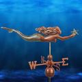 Good Directions Mermaid w/ Starfish Weathervane Metal | 11 H x 7 W x 31 D in | Wayfair 966GRN