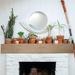 Ekena Millwork Rough Sawn Faux Wood Fireplace Mantel in Gray/White | 8 H x 84 W in | Wayfair MANURS04X08X84BD