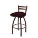 Holland Bar Stool 411 Jackie Low Back Swivel Bar & Counter Stool Upholstered/Metal in Brown | 34 H x 18 W x 18 D in | Wayfair 41130BZ005