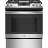 GE Appliances 30" 5.3 cu ft. Slide-in Gas Range w/ Griddle, Stainless Steel in White | 36.25 H x 30 W x 29.25 D in | Wayfair JGSS66SELSS