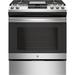 GE Appliances 30" 5.3 cu ft. Slide-in Gas Range w/ Griddle, Stainless Steel in White | 36.25 H x 30 W x 29.25 D in | Wayfair JGSS66SELSS