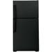 GE Appliances 33" Top Freezer Energy Star 21.9 cu. ft. Refrigerator in Black | 66.375 H x 32.75 W x 34.5 D in | Wayfair GTE22JTNRBB