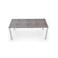 Calligaris Duca Extendable Table w/ Ceramic Top & Metal Legs Metal in Gray/Brown | 29.53 H in | Wayfair CS408914101C09509500000